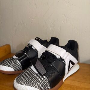 Black and white Reebok Crossfit Legacy trainers